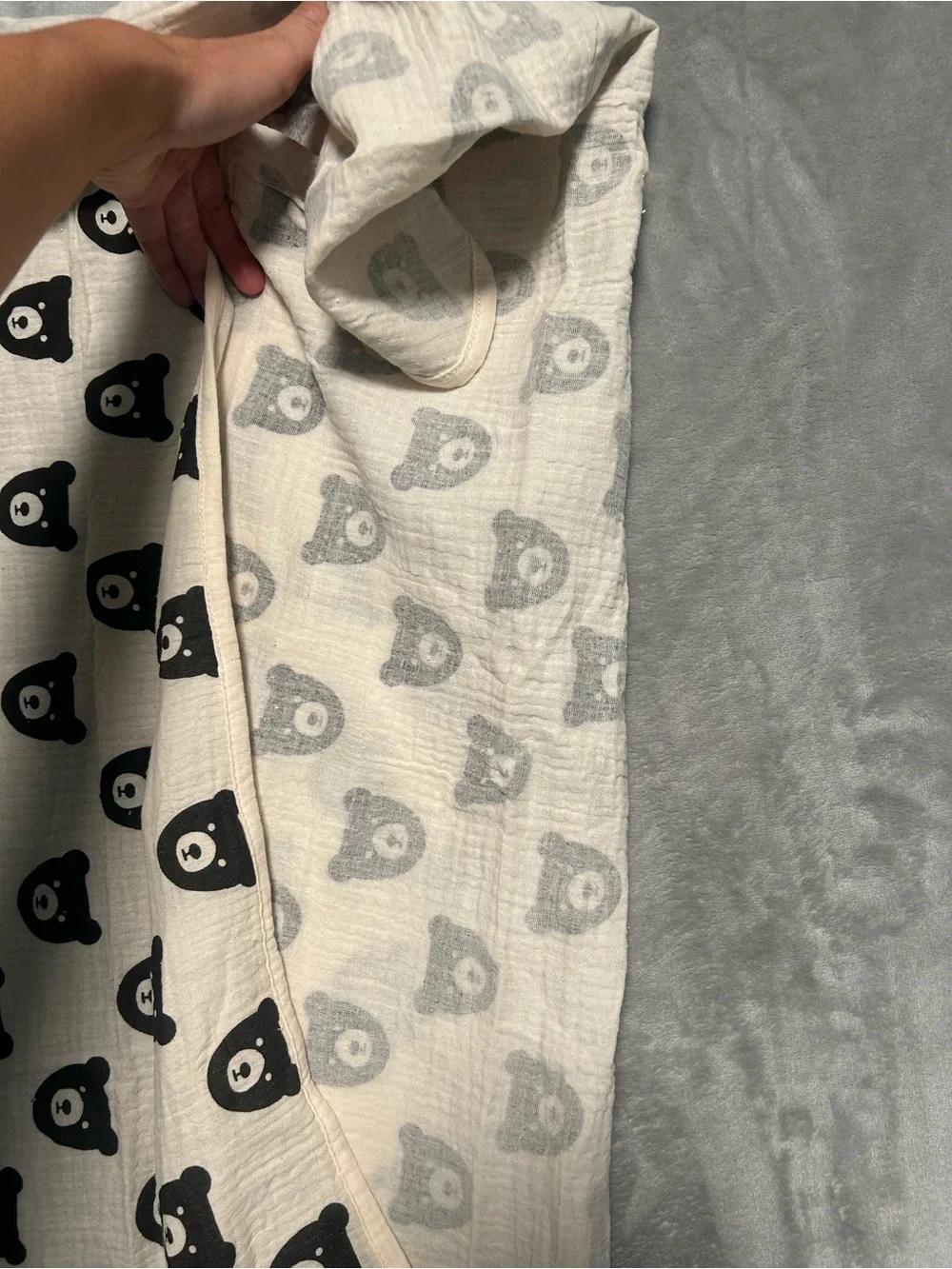 Little One Shop Square Linen Cotton Newborn Baby Blanket